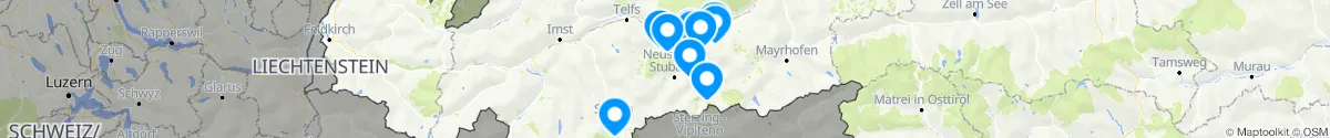 Kartenansicht für Apotheken-Notdienste in der Nähe von Obernberg am Brenner (Innsbruck  (Land), Tirol)
